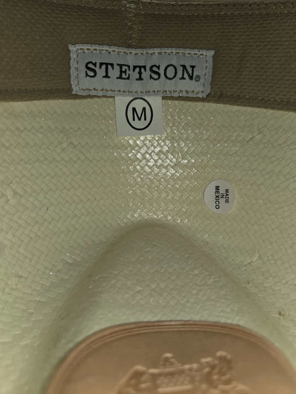 New $65 STETSON Los Alamos Toyo Straw Safari Fedora Cowboy Hat Natural M 3